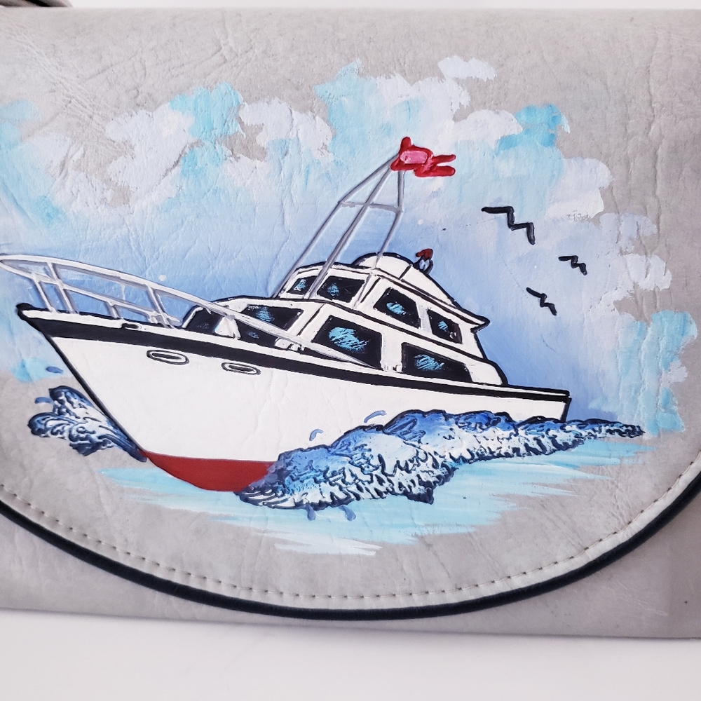 Vintage Original Florida Keys Gray Handbag - Picture 13 of 15
